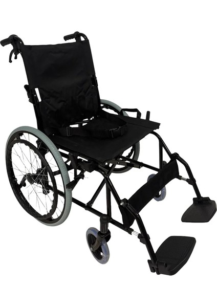 Çelik Transfer Tekerlekli Sandalye | Katlanabilir, Emniyet Kemerli ve Refakatçi Frenli DM-863-20 fiyatları