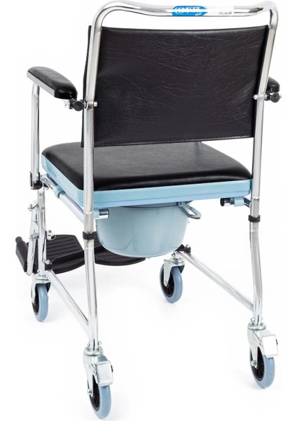 Tuvaletli Tekerlekli Sandalye | Nikelaj Kaplama Çelik Şase, Ayarlanabilir Ayaklık KY689 fiyatları