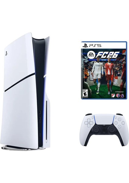 Playstation 5 Slim Standart 1 Tb+ Ps5 FC26 CD (Ithalatçı Garantili)