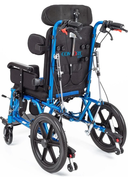 Pediatrik Tekerlekli Sandalye | Yatarlı ve Tilt Özellikli, Göğüs ve Bacak Destekli, File Kumaş Döşemeli DY01958LBCJ-38 Cp fiyatları