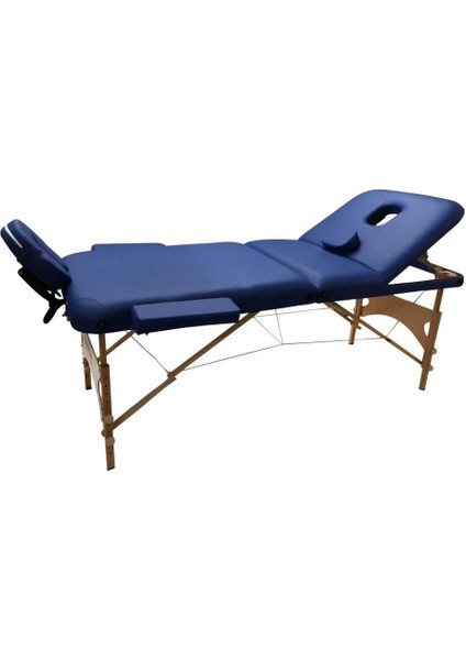 Masaj Masası Mavi | Ahşap Ayaklı, Ayarlanabilir Yükseklik, Taşıma Çantalı GM-305 modelleri