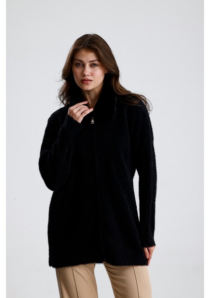 Kadın Fermuarlı Kürk Yaka Ceket fırsatları