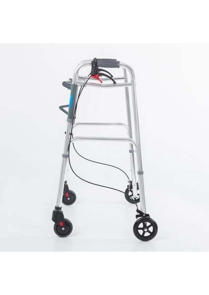 Wolker Yürüteç | 4 Tekerlekli Frenli, Katlanabilir Alüminyum Gövde, Yükseklik Ayarlı, KF8220L-5 modelleri