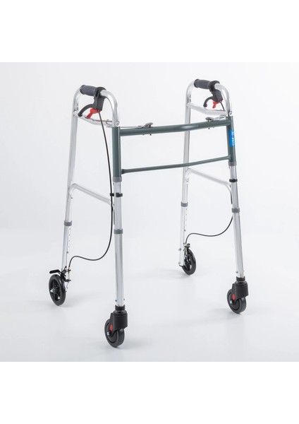 Wolker Yürüteç | 4 Tekerlekli Frenli, Katlanabilir Alüminyum Gövde, Yükseklik Ayarlı, KF8220L-5 indirimleri