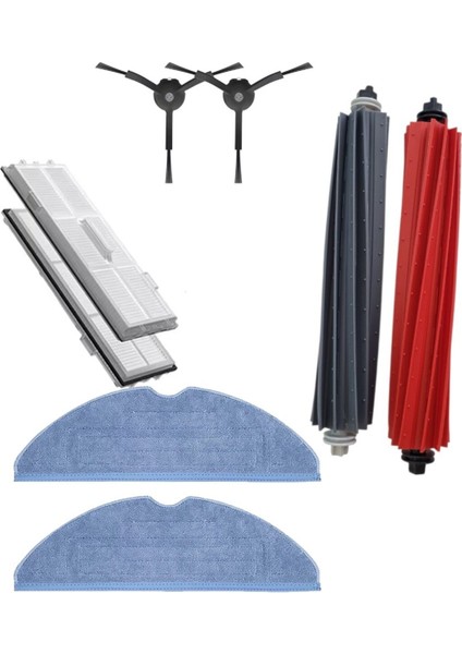 Roborock S8, S8 Plus, S8 Pro Ultra , S8 Sonic Uyumlu Robot Süpürge Yedek Fırça Hepa Filtre Mop Seti