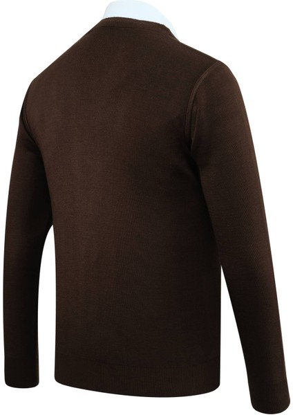 Erkek Düğmeli Hırka Cepli Desenli Çelik Örgü Klasik Kalıp - 5203M fırsatları