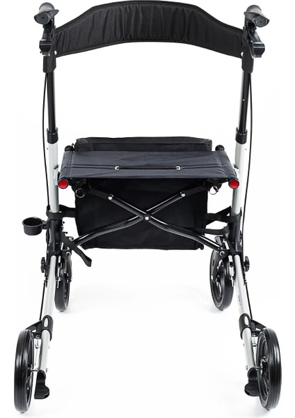 Rolatör Yürüteç Gri | Alüminyum Gövde, Katlanabilir, Oturmalı, Frenli ve Dolgu Tekerlekli DM-9102 fırsatları