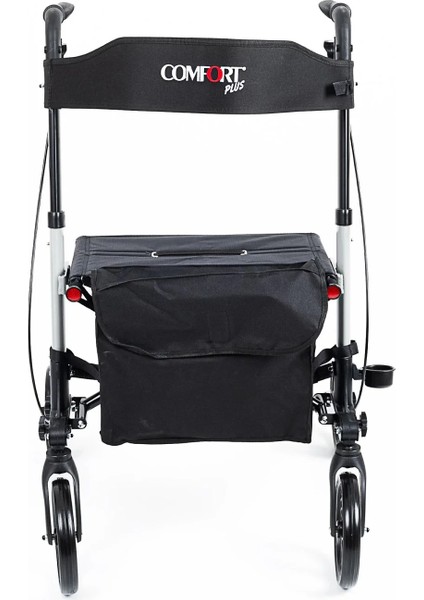 Rolatör Yürüteç Gri | Alüminyum Gövde, Katlanabilir, Oturmalı, Frenli ve Dolgu Tekerlekli DM-9102 indirimleri