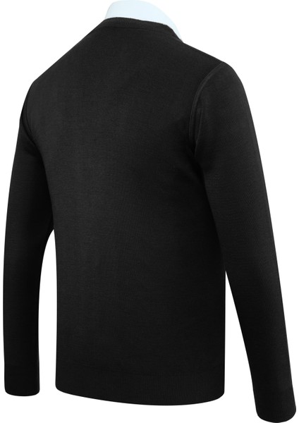 Erkek Düğmeli Hırka Cepli Desenli Çelik Örgü Klasik Kalıp - 5205M fırsatları