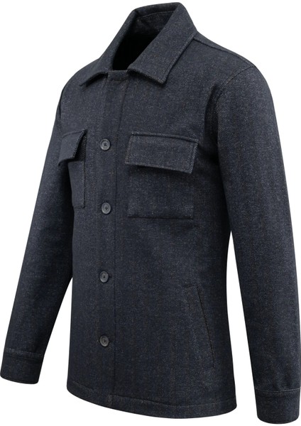 Erkek Kışlık Kumaş Hırka Noktalı Desenli Klasik Kalıp - 5233G fiyatları