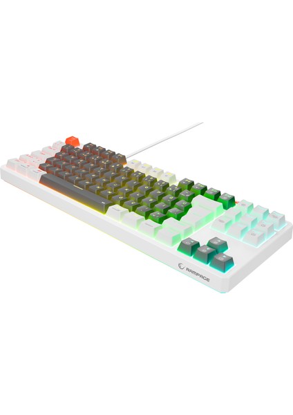 Yoru Tkl Gri/beyaz Type-C Bağlantılı Outemu Red Swich Q Mekanik Gaming Oyuncu Klavye Rgb