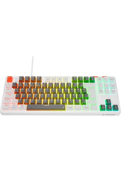 Yoru Tkl Gri/beyaz Type-C Bağlantılı Outemu Red Swich Q Mekanik Gaming Oyuncu Klavye Rgb modelleri