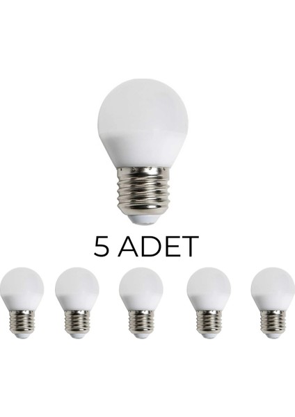 CT-4232 LED Ampul 6W Beyaz Işık E27 Duy - 5’li Paket