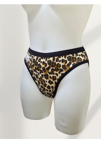 Kadın Karışık Leopar Desenli 6'lı Bikini Külot modelleri