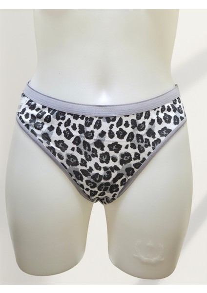 Kadın Karışık Leopar Desenli 6'lı Bikini Külot