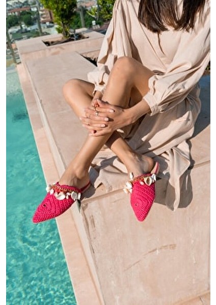 Tyler Kadin Fusya Denızkabuklu Hasır Terlık fiyatları