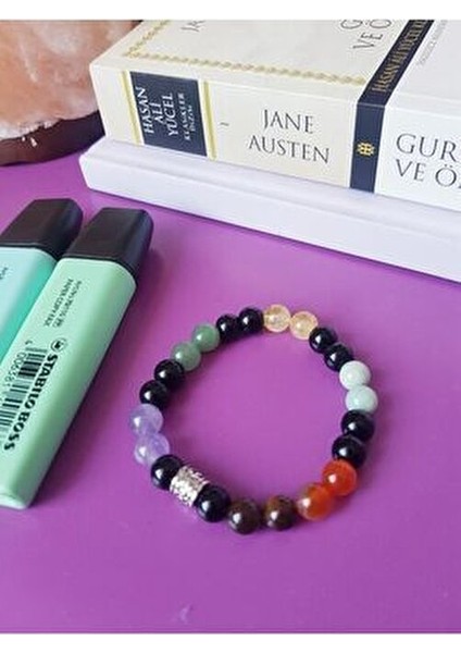 Öğrenci Başarı Bilekliği Ametist Akik Sitrin Kaplan Gözü Aventurin Oniks fiyatları