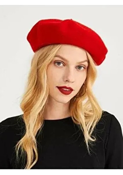 Fransız Ressam Keçe Bere Kırmızı