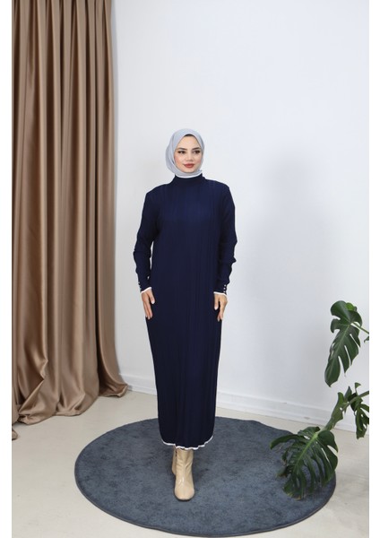 Saç Örgülü Merserize Elbise