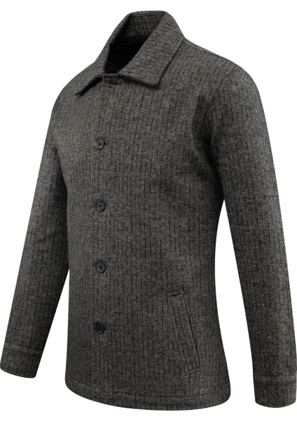 Erkek Kışlık Kumaş Hırka Çizgili Desenli Klasik Kalıp - 5234G fiyatları