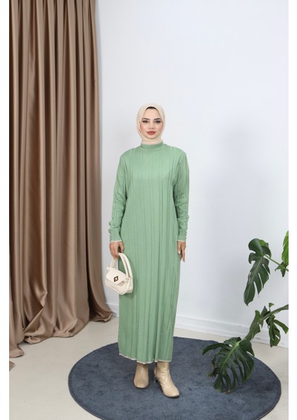 Saç Örgülü Merserize Elbise