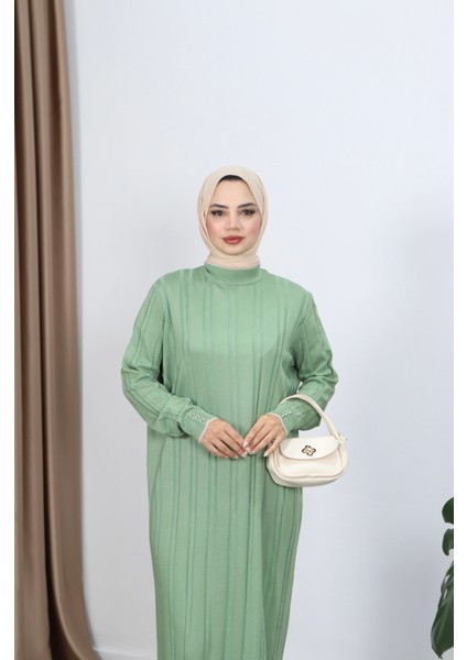 Saç Örgülü Merserize Elbise modelleri