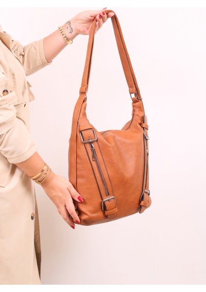 Büyük Boy Yumuşak Deri Çok Fonksiyonel Kadın Sırt ve Omuz Çantası - Şık ve Pratik Tasarım fiyatları