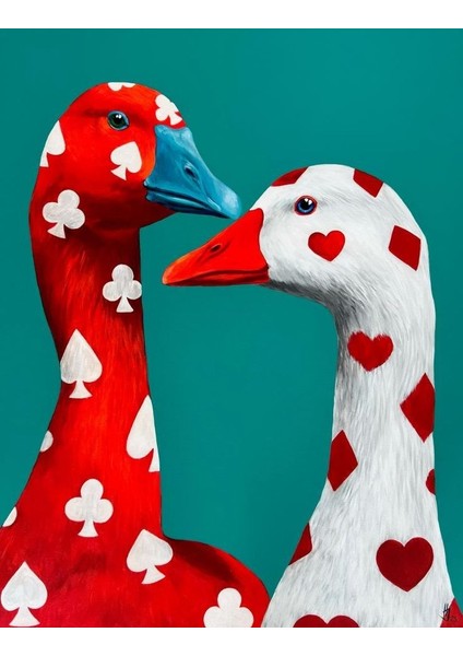 Iskambil Kafalı Kuğular Ev Duvar Salon Güzellik Salonu Ofis Dükkan Dekarasyon Kanvas Tablo fiyatları