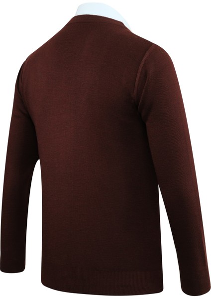 Erkek Düğmeli Hırka Cepli Desenli Çelik Örgü Klasik Kalıp - 5212M fırsatları