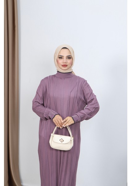 Saç Örgülü Merserize Elbise modelleri