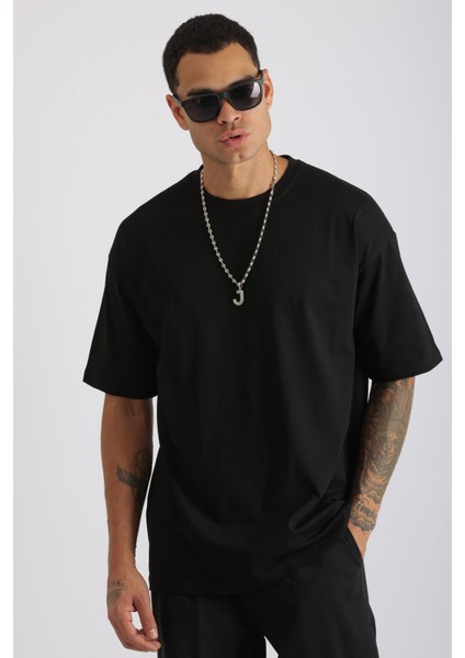 %100 Pamuk Overfit Erkek Basic T-Shirt, Erkek Sade Tişört indirimleri