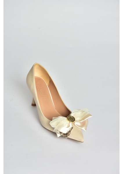 V820172604 Ten Kumaş Ince Topuklu Kadın Ayakkabı indirimleri