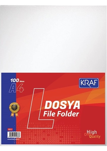 Supertrendksiz L Tipi Poşet Dosya A4 100'LÜ Paket
