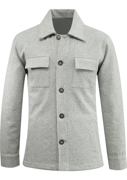 Erkek Kışlık Kumaş Hırka Noktalı Zikzak Desenli Klasik Kalıp - 5232G