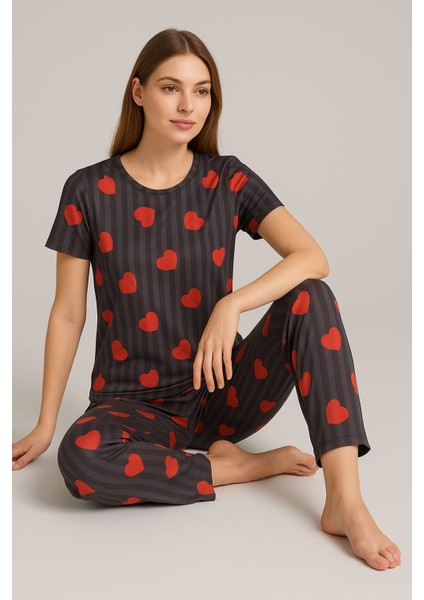 Kadın Kısa Kollu Pijama Takımı