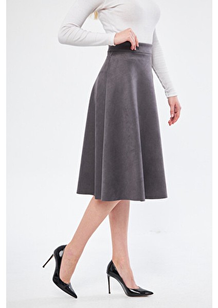 Midi Boy Süet Kiloş Etek fırsatları