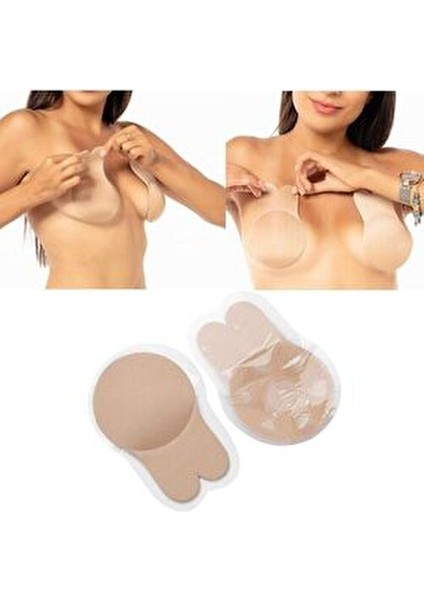 Kadın Ten Renk Göğüs Dikleştirici Göğüs Ucu Gizleyici Meme Kaldıcırıcı Sütyen Yapışkanlı Askısız fiyatları