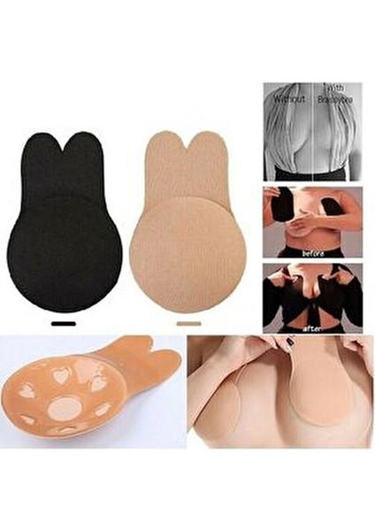 Kadın Ten Renk Göğüs Dikleştirici Göğüs Ucu Gizleyici Meme Kaldıcırıcı Sütyen Yapışkanlı Askısız modelleri