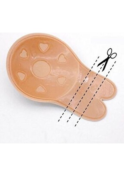 Kadın Ten Renk Göğüs Dikleştirici Göğüs Ucu Gizleyici Meme Kaldıcırıcı Sütyen Yapışkanlı Askısız