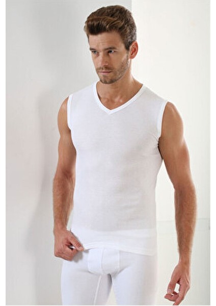 Arma V Yaka Kolsuz Atlet %100 Pamuklu 6'lı Paket Nefes Alabilir Tasarım