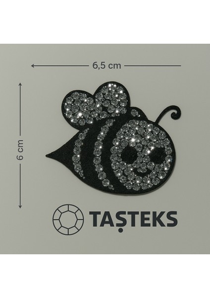 Taşlı Ütülenebilen Veya Sticker Olarak Kullanılabilen Arı Modeli