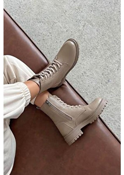 Happy Kadın Hakiki Deri Postal Bot Vizon fiyatları