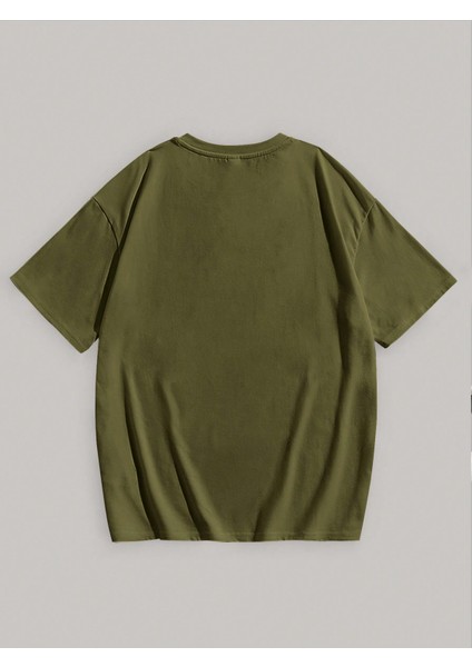 - Erkek Basic Super Pamuklu Oversize Koyu Haki Tişört fırsatları