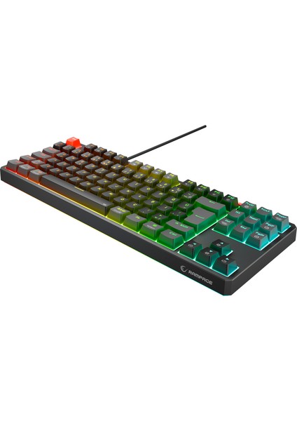 Yoru Tkl Siyah/gri Type-C Bağlantılı Outemu Red Swich Q Mekanik Gaming Oyuncu Klavye Rgb fırsatları