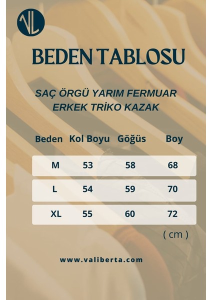 Bardem Saç Örgülü Yarım Fermuar Erkek Triko Kazak - Hardal