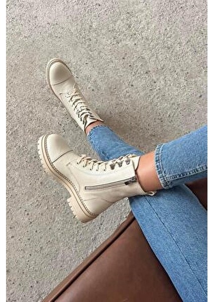 Boyd Kadın Hakiki Deri Postal Bot Bej fiyatları