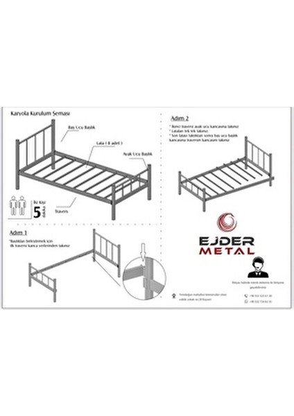 Tek Kişilik Ferforje Metal Karyola- (Yataksız) modelleri