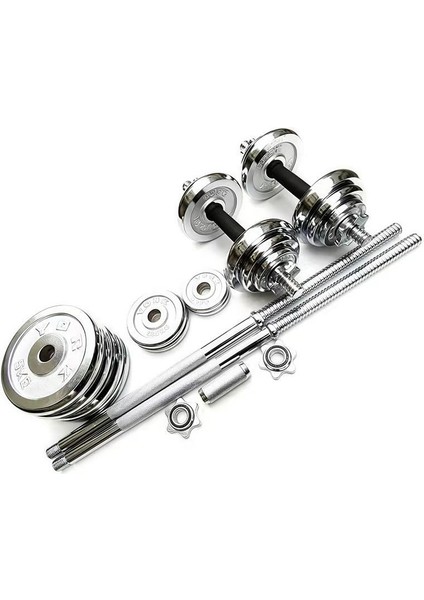 Ckspor 50 kg Krom Döküm Çantalı Dambıl Bar Set CKS19
