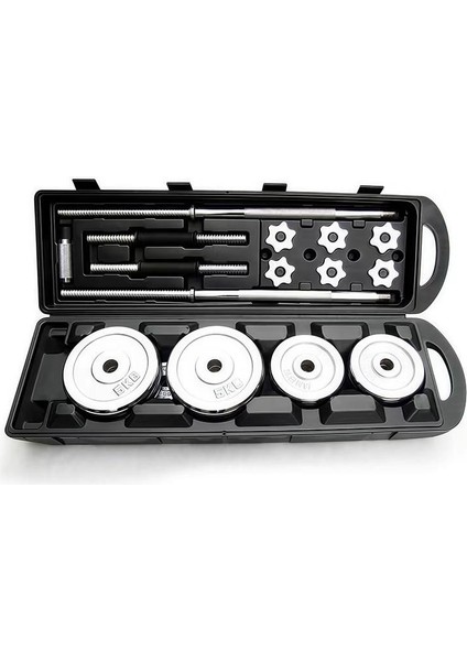 Ckspor 50 kg Krom Döküm Çantalı Dambıl Bar Set CKS19