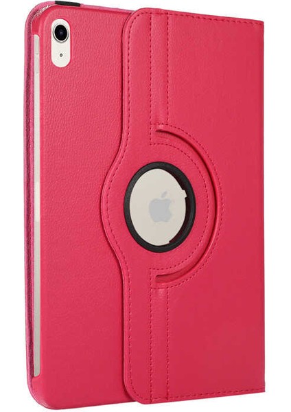 iPad 11.nesil 2025 Tkdw Dönebilen Standlı Kılıf - Pembe Koyu